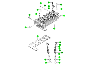 CYLINDER HEAD & GASKET KIT(D27)