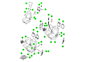 REAR SEAT PARTS 1ST & 2ND(HANIL)