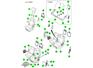 REAR SEAT PARTS 1ST & 2ND(DAEWON KANG UP)