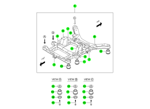 FRT SUB  FRAME & MOUNTING