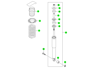 Задний амортизатор и пружина (5-LINK)
