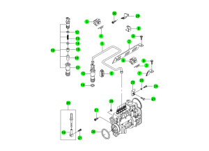 INJECTION PIPE BRACKET & NOZZLE(OM600)