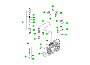 INJECTION PIPE BRACKET & NOZZLE(OM600)