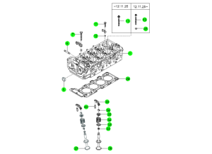 CYLINDER HEAD & GASKET KIT(D20F,D20R,D22F,D22R)