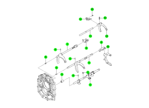 RAIL & SHIFT FORK (6M/T)