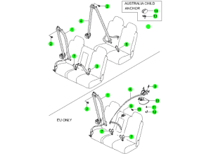 Ремень безопасности заднего сидения